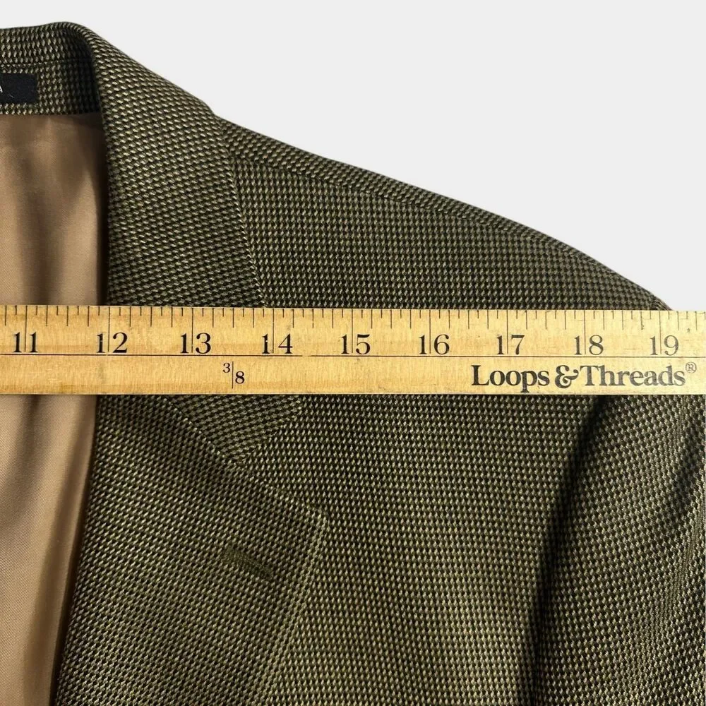 RALPH LAUREN Mens Wool Blazer Sport Coat 2-Btn Jacket Single vent 42L Brown/Tan